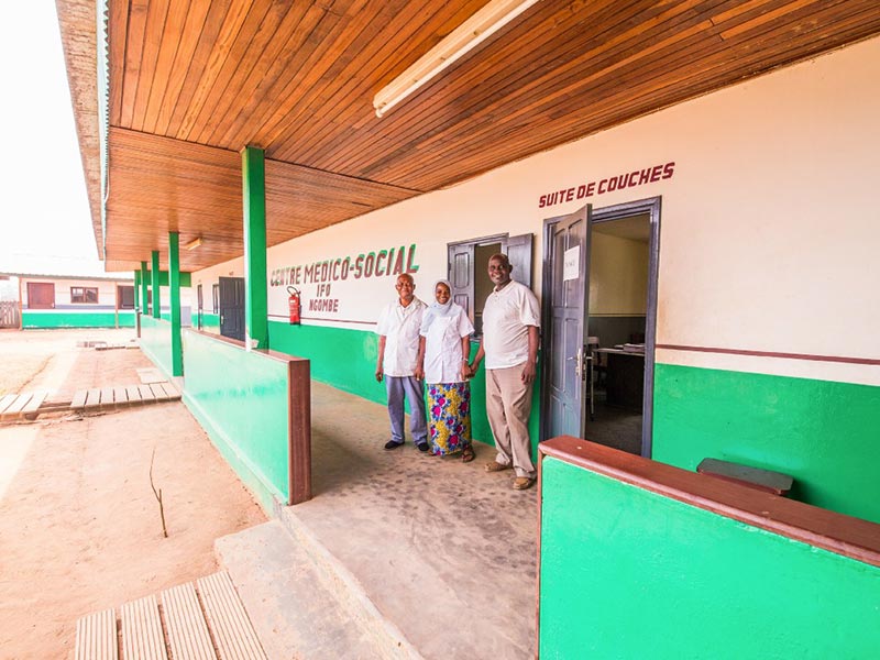 The IFO medical centre in Ngombé. Over 20 staff members including Annie Ayoko work to serve the local population. © U. Binhack / Interholco. All rights reserved.